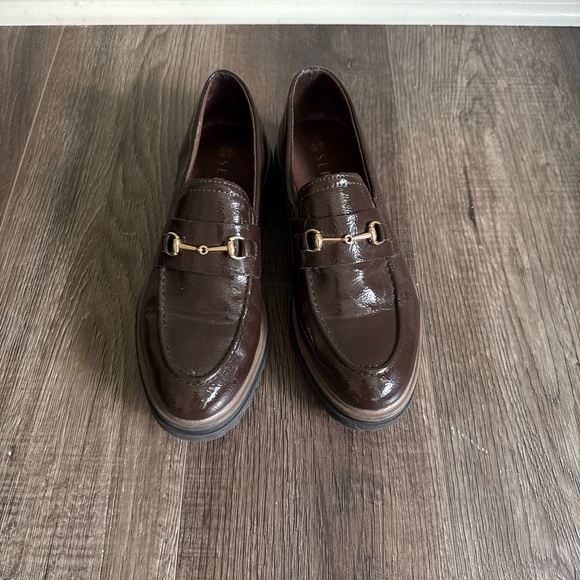 Serra Shoes - Serra Dark Brown Loafers with Gold Accents